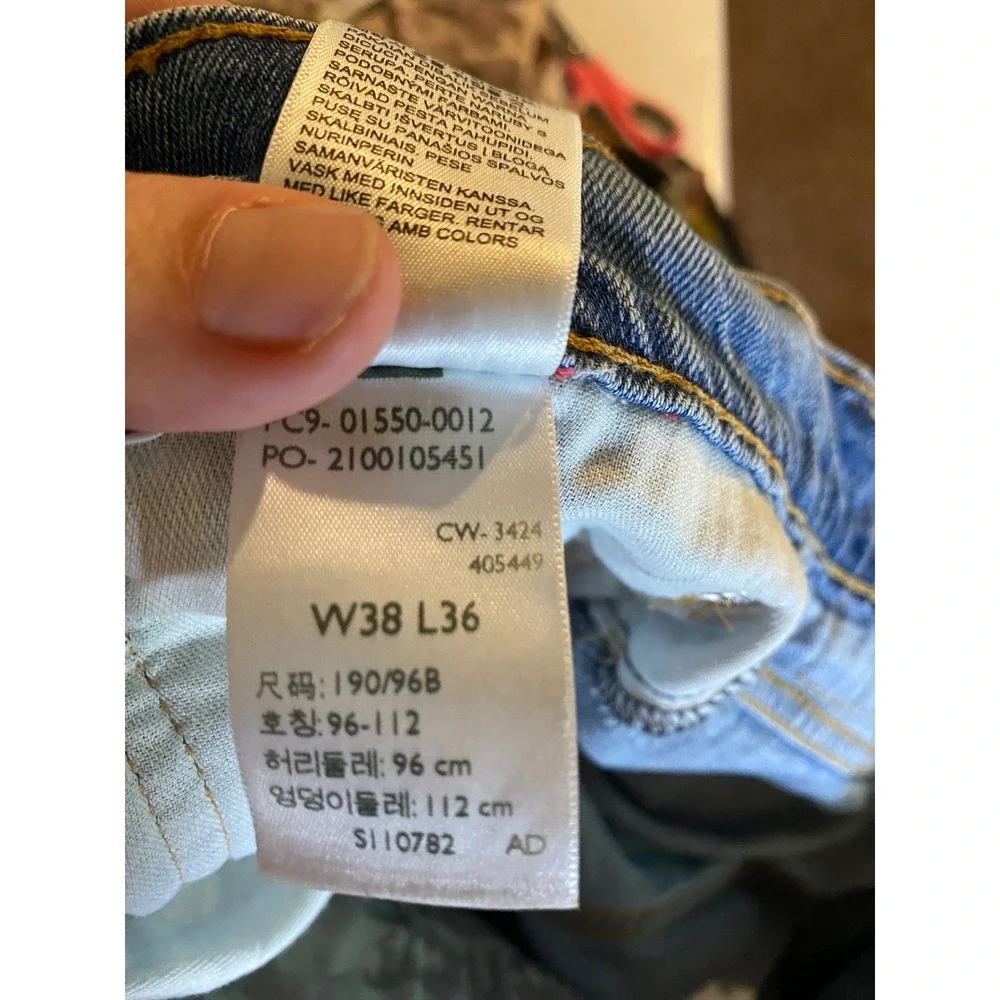 Levi's‎ 550 Relaxed Fit Jeans 38x36 Light Wash Baggy Straight Leg Y2K